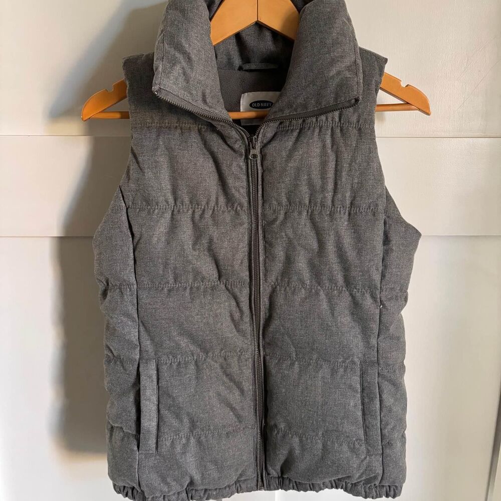 Womens Old Navy Puffer Vest Warm Gray Size XS
